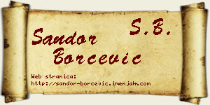 Šandor Borčević vizit kartica
